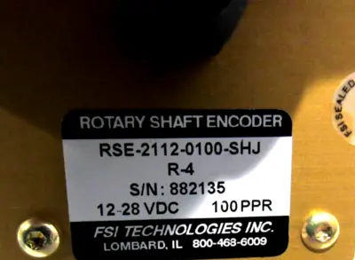 NEW FSI TECHNOLOGIES RSE-2112-0100-SHJ-R-4 ENCODER RSE21120100SHJR4