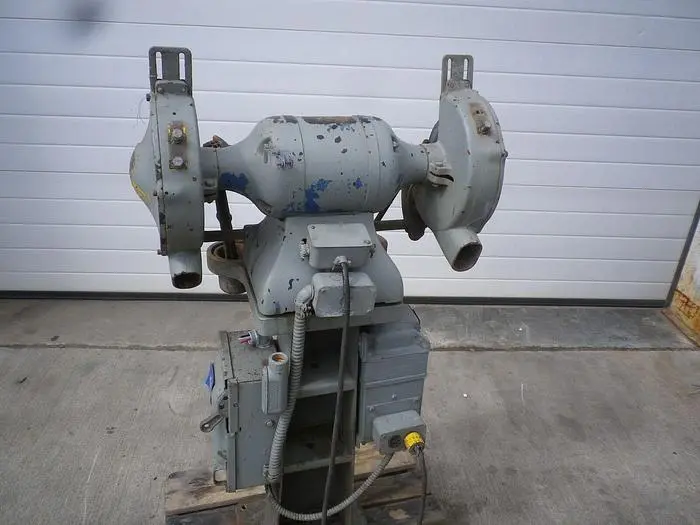 Used STANLEY 1.0 HP 3PH 8INCH STONE 9 INCH WIREBRUSH Pedestal Type Grinders (Double End) Illinois US | Pleasant Street Machinery #926438