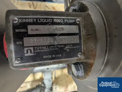 USED Kinney Kinney Liquid Ring Vacuum Pump, Model KLRC-75-KCD, 5 HP