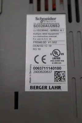 Berger Lahr SD328AU25S2 Driver STOCK B-680