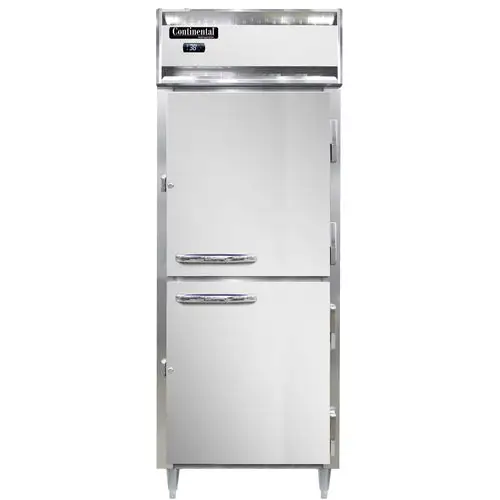 Continental D1RENSSHD 28 1/2" One Section Reach In Refrigerator, (2) Right Hinge Solid Doors, Top Compressor, 115v