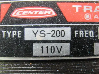 Aihara YS-200 200/220V Primary 110V Secondary 200 VA 50/60Hz Transformer