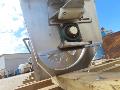 18" wide Stainless Steel Screw Conveyor jacketed trough