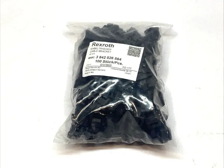 New | in-Stock Bosch Rexroth Cable Bracket For 10mm T-Slots LOT OF 100 Misc Fasteners Michigan US | Maverick Industrial Sales #1393007