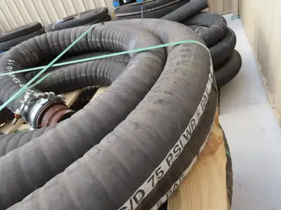 Jason 4470 Dry Bulk Material Suction Hose 4" ID x 49' Gum Rubber 75 PSI