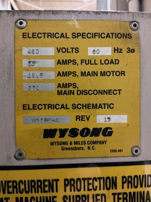 Used WYSONG FAB60-72 Press Brakes | Equipment Recovery Corp. #1330948