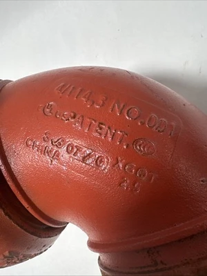 Victaulic 4" FireLock EZ Couplings A1143-009N With 90° Elbow Grooved Fitting