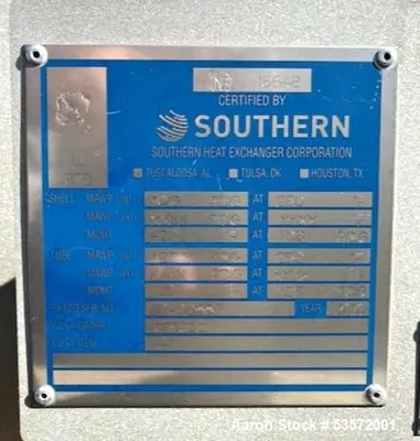 Industrial Unused Southern Heat Exchanger Shell & Tube Heat Exchanger – 1459 Sq Ft, 304L Stainless Steel