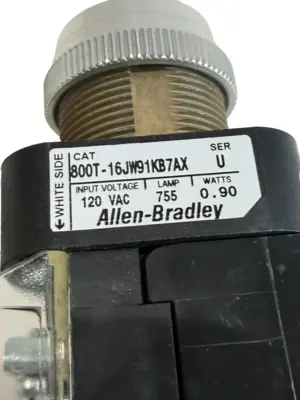 ALLEN BRADLEY 800T-16JW91KB7AX SELECTOR SWITCH SER.U 800T16JW91KB7AX NEW,SURPLUS