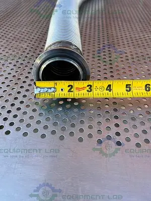 Stainless Steel   Flexible Vacuum 30" Hose w/ 3" Vacuum Fitting to 2" Threaded