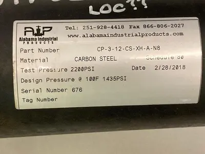 Used TECHLINE CP-3-12-CS-XH-A-N8 Boiler Accessories Ohio US | Surplus Asset Holdings #1247201