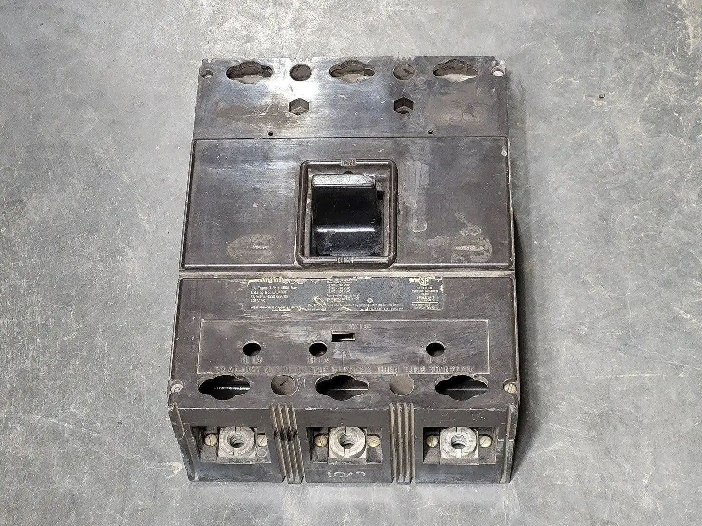 USED WESTINGHOUSE LA3400F