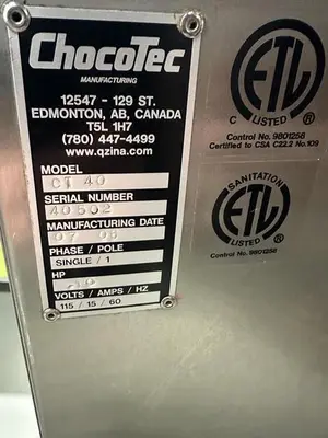 Chocotec CT-40 40-lb Tempering Machine