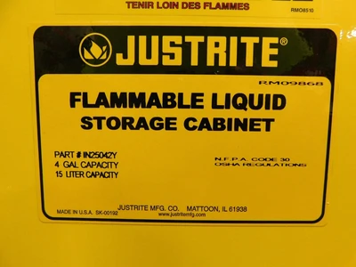 Used Justrite _UNKNOWN_ Hazardous Storage Units Ohio US | Equipment Recovery Corp. #1331292