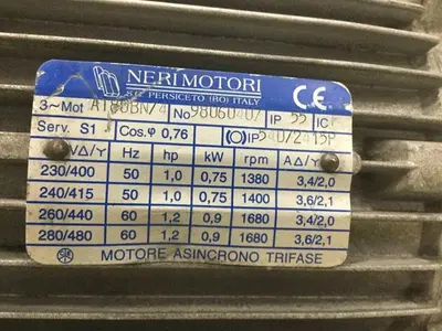 USED NERI MOTORI AT80BN/4