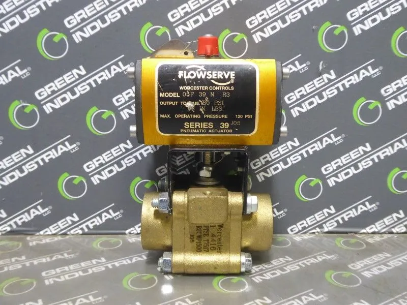 Flowserve 05F39NR3 Pneumatic Valve Ser. 39J05 80 PSI In-Lbs Used