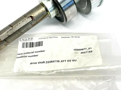 ZE054735 | Knapp  XFT D2 GU Drive Shaft 10300977_01 IN27158 - Used