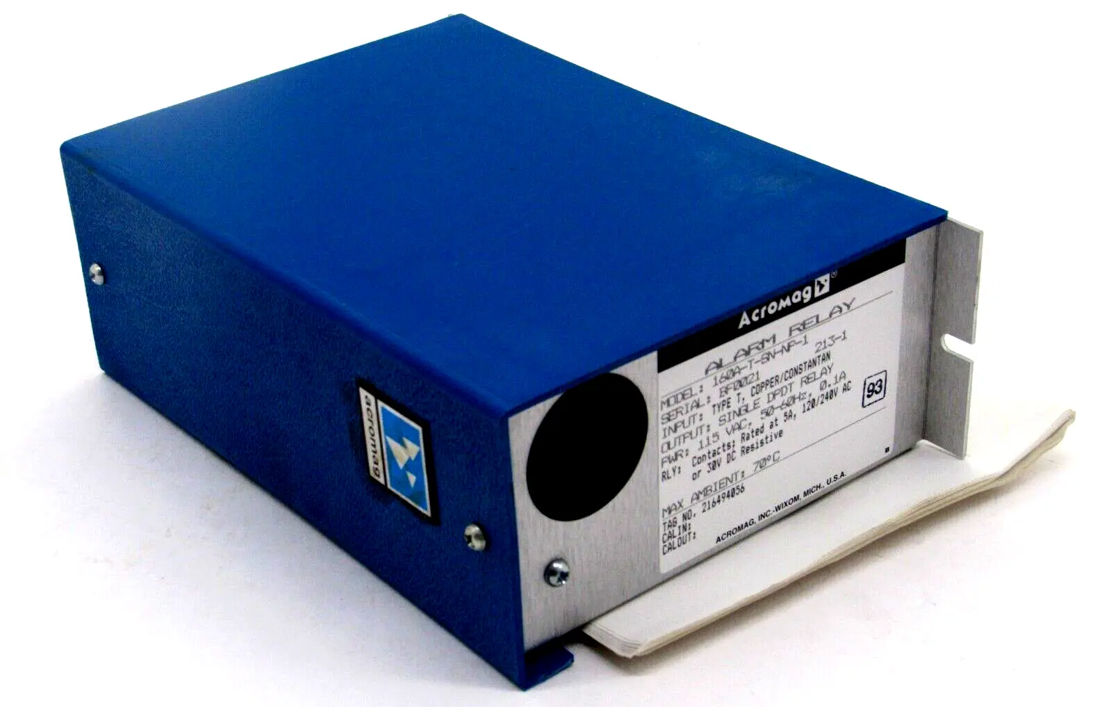 NEW ACROMAG 160A-T-SN-NP-1 ALARM RELAY 115 VAC 50/60HZ 160ATSNNP1