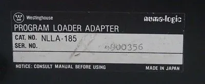USED WESTINGHOUSE NLPL-180 PROGRAM LOADER WITH ADAPTER NLLA185