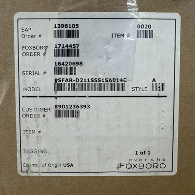 New | in-Stock Foxboro IGP10-TS3D1F-M2 Sensors Indiana US | J&J Industrial Supply #1259678