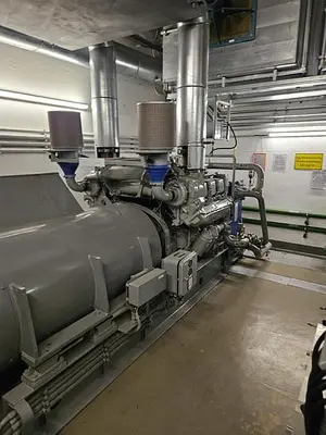 USED 1991 HEINKEL AGGREGATEBAU HE500/396; 500 KW; 400 V; 722 A; 1500 RPM