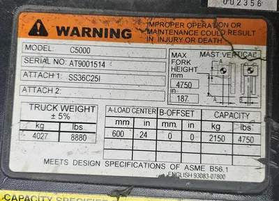 USED 2014 CATERPILLAR C5000