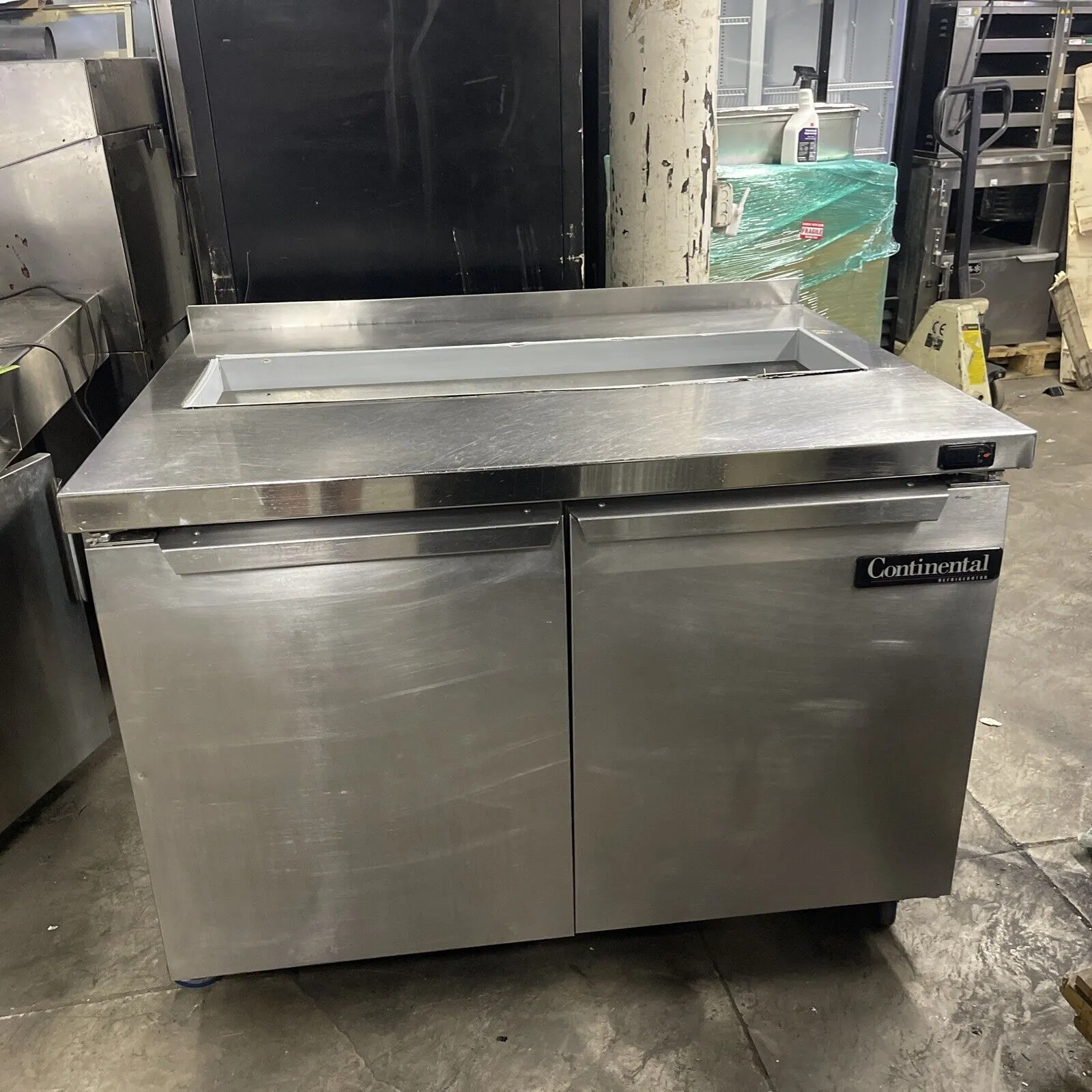 174-0171 Continental SW48-12 Self Contained Salad Prep Table Cooler