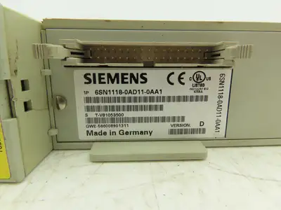 Siemens 1P 6SN1123-1AA00-0CA1 SIMODRIVE Servo Drive LT Module 6SN1118-0AD11-0AA1