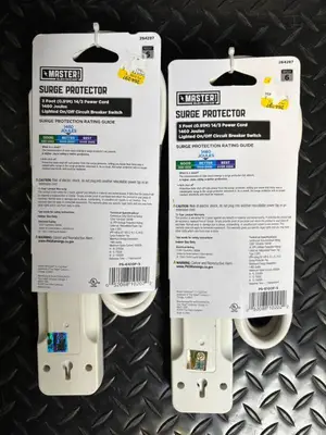 Master Electrician Surge Strips & Power Strips - 3 ft/8 ft cords (510J, 15A) Lot of 6