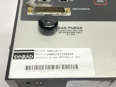 USED NOVANTA SYNRAD FH FLYER 2-WAY SCAN MARKING HEAD LASER GAUGING SYSTEM