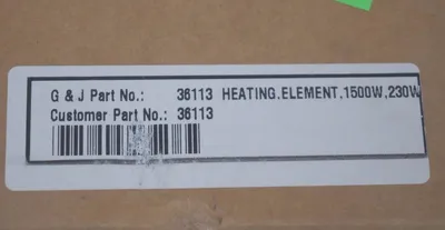 NEW KODAK / GLUNZ AND JENSEN 36113 HEATER ELEMENT 1500W, 230V
