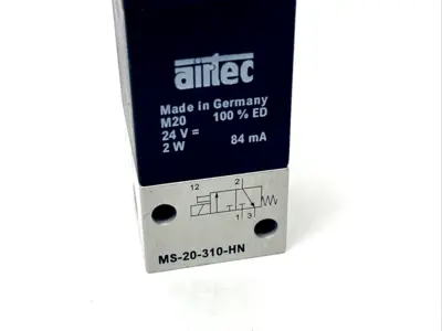 MS-20-310-HN | Airtec  Solenoid Valve 3/2-Way 24VDC 2W 84mA - New Other