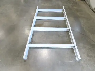 Hytrol HPS 43"W Conveyor Leg 84" Top Section Extension No Brackets WHITE
