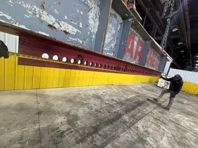 55 TON X 17’ LONG ARCHER STEEL SPREADER BAR / LIFTING BEAM: STOCK #22976