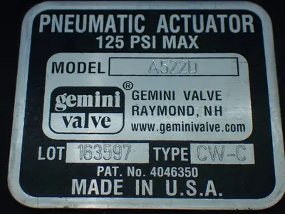 New | in-Stock GEMINI VALVE A522D Pumps Ohio US | HGR 24 #1006050