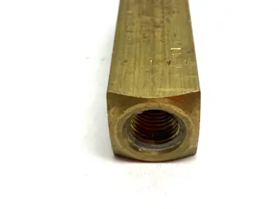 USED PARKER COLORFLOW INLINE CHECK VALVE BRASS, HYDRAULIC, 2000PSI