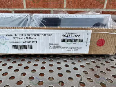 NEW 17 RACKS - AGILENT 19477-022 FILTERED PIPETTE TIPS 250UL COMPATIBLE W BRAVO 96LT