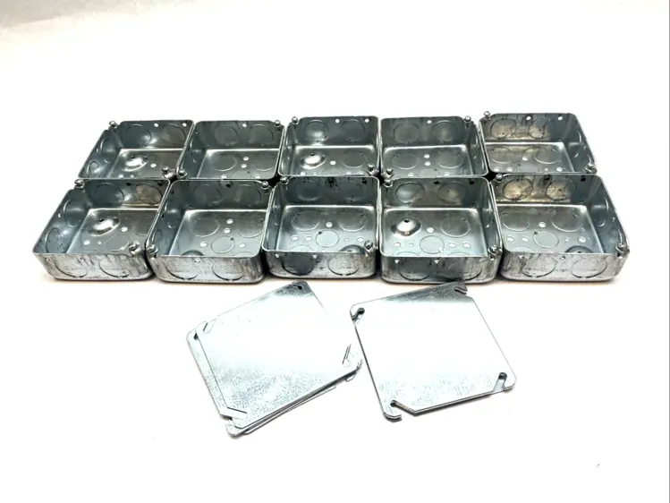 Used HUBBELL 4" SQUARE STEEL BOX 2-1/8" DEEP LOT OF 10 Electrical Boxes Michigan US | Maverick Industrial Sales #1092270