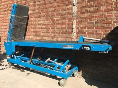 600 mm wide Ocon Flat Belt Adjustable Conveyor 5 m Long.