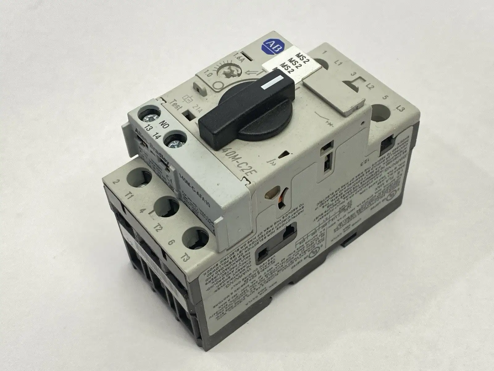 USED ALLEN-BRADLEY SER B MOTOR STARTER 1-1.6A W/ 140M-C-AFA10 CONTACT