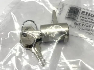 NEW RITTAL LOCK AND PUSHBUTTON INSERT FOR HANDLE SYSTEMS W/ 2 KEYS