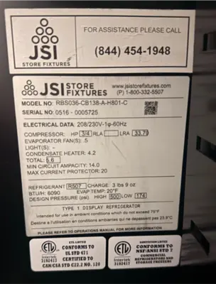 Used _UNKNOWN_ RBS036-CB138. Display Refrigerators Michigan US | Grocery Equipment Sales #1277797