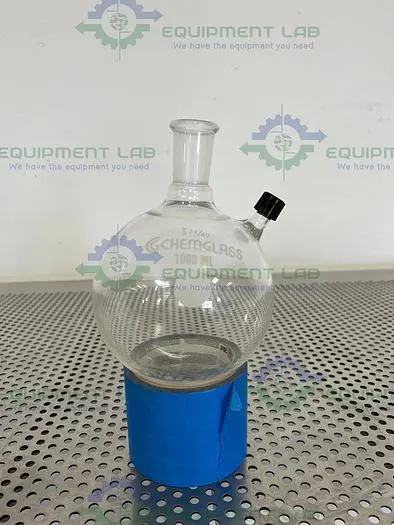 Used CHEMGLASS 1000 ML HEAVY WALL ROUND BOTTOM FLASK  24/40 #7 CHEM-THREAD INLET Glassware - Other | Equipment Lab #486150