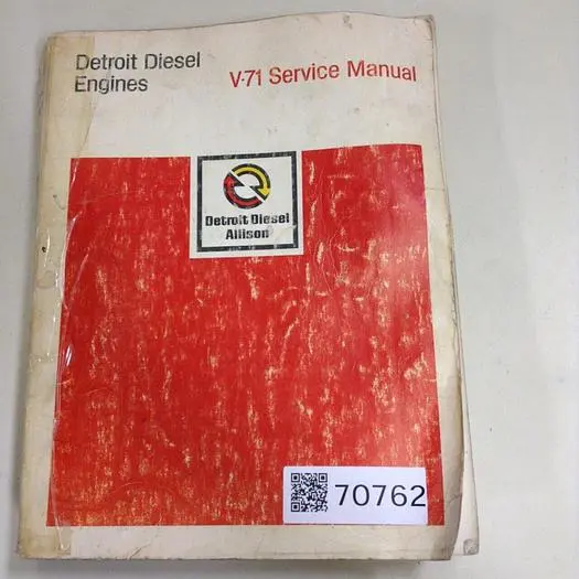 Used DETROIT DIESEL V-71 SERVICE MANUAL Manuals Michigan US | Ideal Machinery #711683