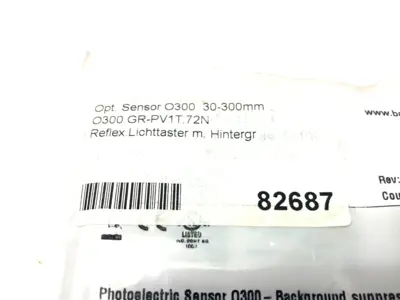 NEW BAUMER LIGHT BARRIER/DIFFUSE PHOTOELECTRIC SENSOR BACKGROUND SUPPRESSION