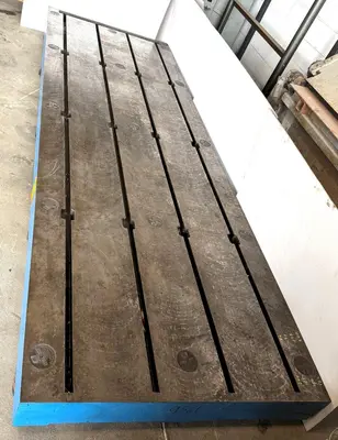 48" x 144" Bay Cast/Level-Tite Surface Plate, 7" Thick, T-Slotted, Nice