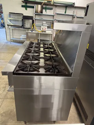 Used US Range Used 60" U.S. Range S-10-2626 Natural Gas 10 Burner Range with 2 Ovens Commercial Ranges Illinois US | Falcon Restaurant Supply #1375333