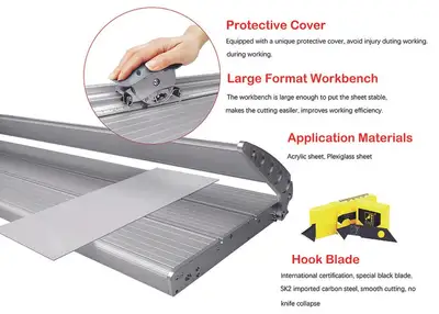 Used _UNKNOWN_ 25" / 48" Manual Acrylic Cutter for Acrylic Sheet Plexiglass - MT05 Glass Cutting Equipment Oklahoma US | Wide Image Solutions #1525049