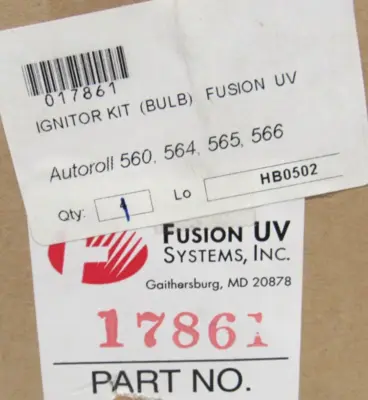 NEW FUSION UV SYSTEMS 017861 IGNITOR KIT (BULB)