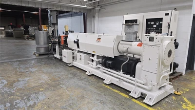 4.5" PTI Water Ring Pelletizing Line, Vented Barrel